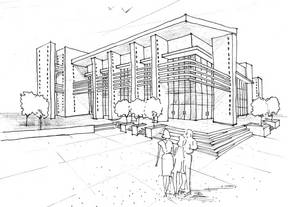 Architectural Rendering of proposed building